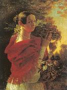 Ivan Khrutsky Young Woman with a Basket Germany oil painting reproduction